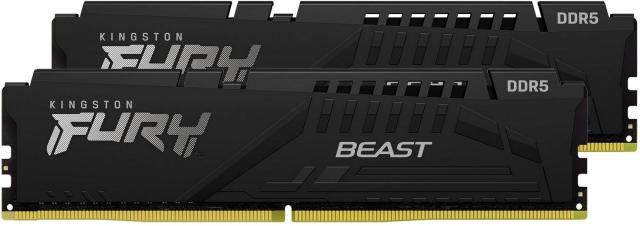 Памет Kingston FURY Beast Black 32GB (2x16GB) DDR5 6400MHz, CL32, 1.4 V