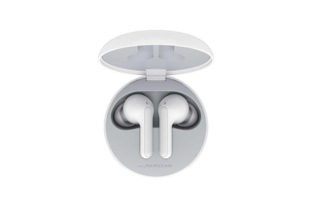 Слушалки LG HBS-FN4 MERIDIAN, LG TONE Free Wireless Earbuds, IPX4 Rated for Sweat and Rain, Ambient Sound, Bluetooth, White