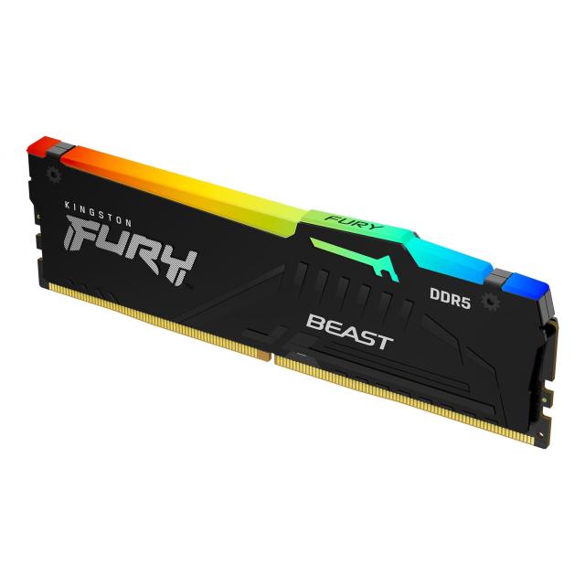 Памет Kingston FURY Beast Black RGB 32GB DDR5 6000MHz, CL30, 1.4 V 