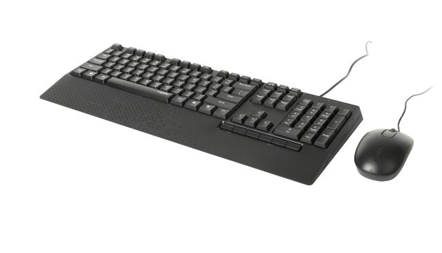 Комплект клавиатура и мишка RAPOO NX2000, 1600 DPI, USB, Черен