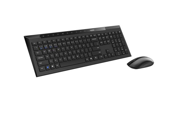 Комплект клавиатура и мишка RAPOO 8210M Multi mode, Bluetooth/Wireless, Черен