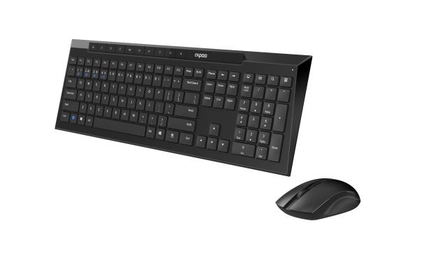 Комплект клавиатура и мишка RAPOO 8210M Multi mode, Bluetooth/Wireless, Черен