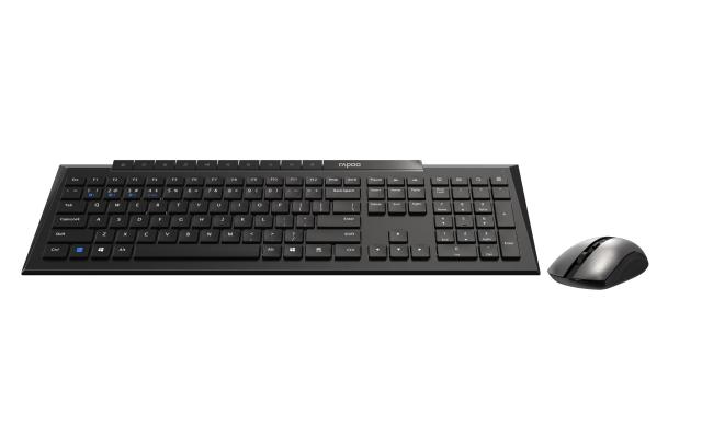 Комплект клавиатура и мишка RAPOO 8210M Multi mode, Bluetooth/Wireless, Черен
