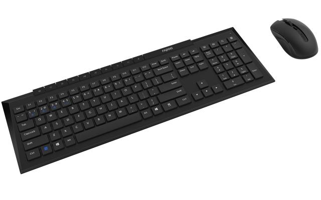 Комплект клавиатура и мишка RAPOO 8210M Multi mode, Bluetooth/Wireless, Черен