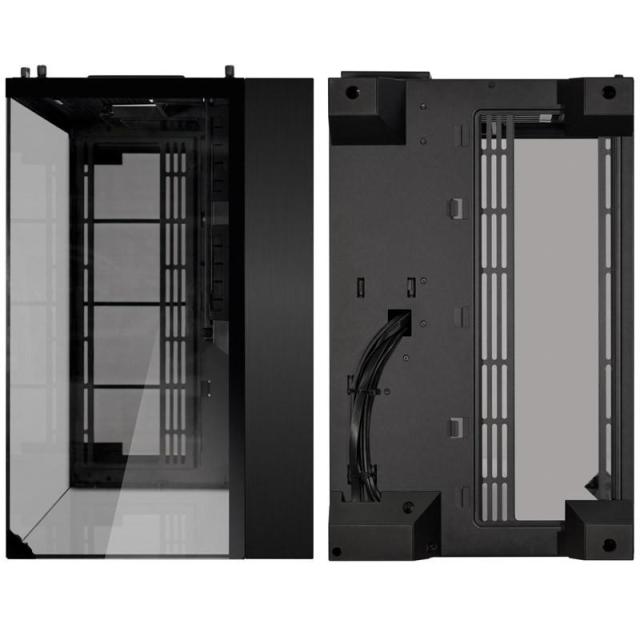 Кутия Lian Li O11 Vision Mid-Tower, Tempered Glass, 2 x USB 3.02, 1 x USB Type C, ATX, Черна