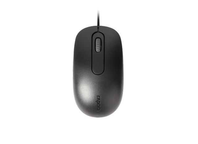 Мишка RAPOO N200, оптична, 1600 dpi, USB, черни