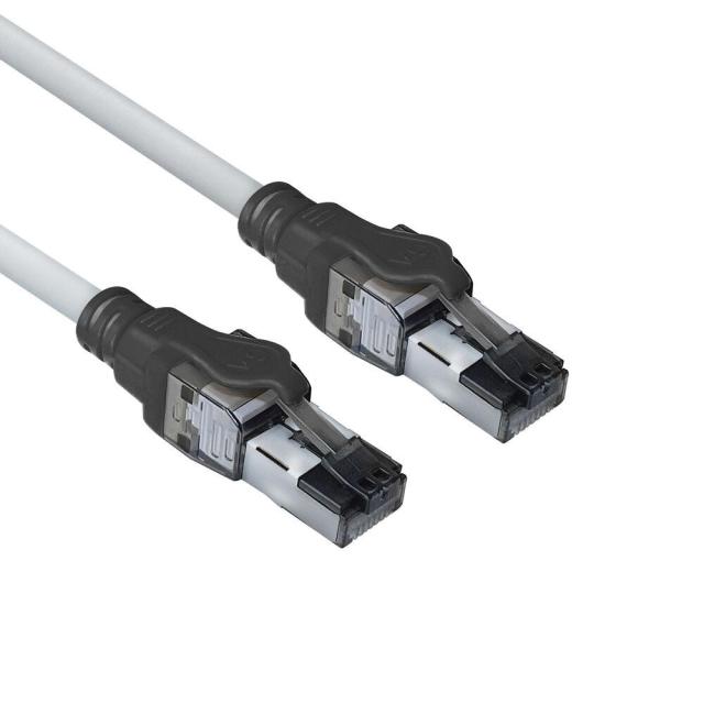 Мрежов пач кабел ACT S/FTP, CAT6A, RJ-45 - RJ-45, 3.0 m, Медни проводници, Сив
