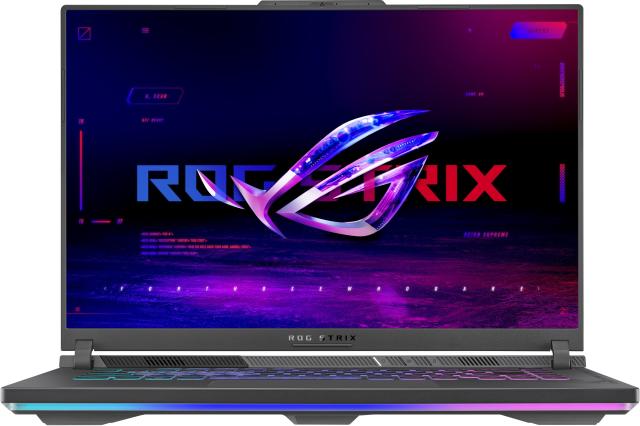 Лаптоп Asus ROG Strix G16 G614JI-N4081, Intel Core i7-13650H 14C (2.6/4.9GHz, 24MB Cache) 16" (40.64cm) WQXGA IPS Anti-Glare, NVIDIA GF RTX 4070 8GB, 32GB DDR5, 1TB SSD NVMe, 1x Thunderbolt 4, Free DOS