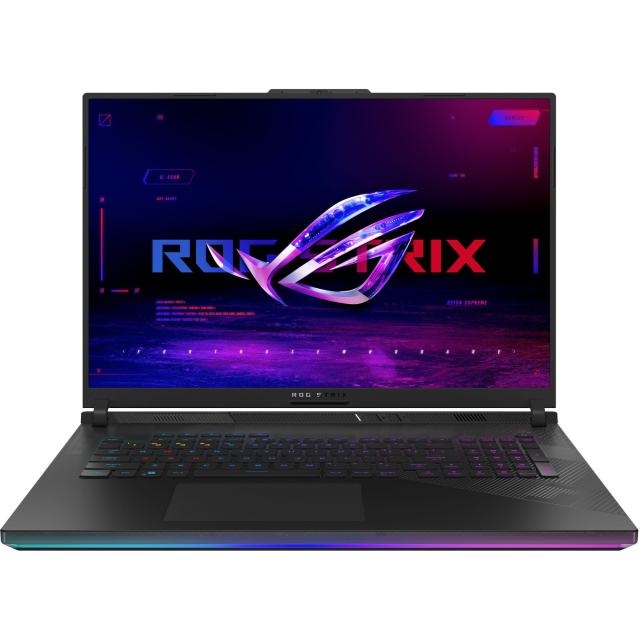 Лаптоп ASUS ROG Strix SCAR 18 2024 G834JZR-R6018X, 18.0" (45.72 cm) WQXGA, Intel Core i9-14900HX 24C (1.6/5.8GHz, 36MB cache), NVIDIA RTX 4080 12 GB GDDR6 DLSS 3, 32GB DDR5, 1TB SSD, Windows 11 Pro