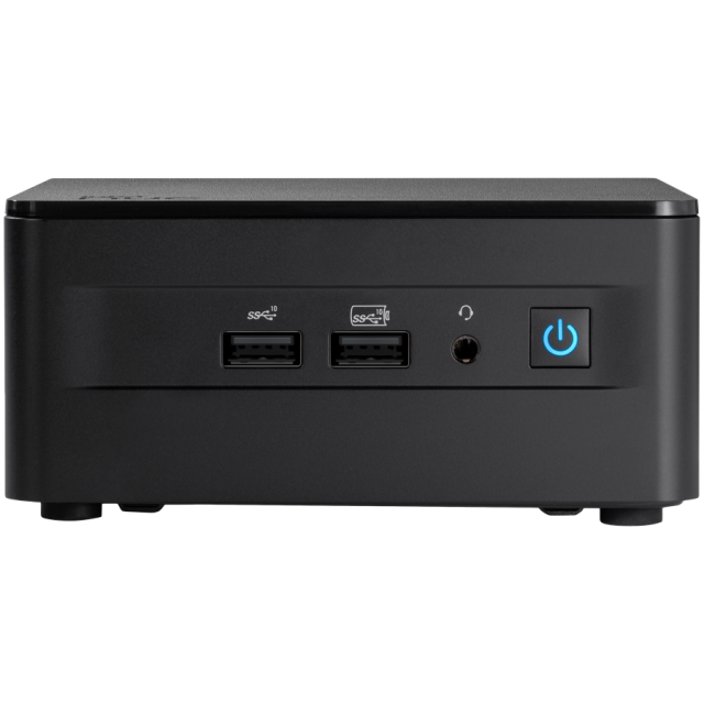 Настолен компютър ASUS NUC 13 Pro Kit, Intel Core i3-1315U (1.2 / 4.50 GHz, 10 MB cache), Intel UHD Graphics, 4x USB, M.2 22x80 NVMe, Wi-Fi 6E, 2,5Gbe LAN, 2x HDMI, 2x Thunderbolt 4 (USB-C+DP)