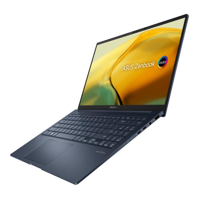 Лаптоп ASUS Zenbook 15 OLED UM3504DA-MA437W, 15.6", 2.8K, AMD Ryzen 7 7735U 8C (2.7/4.75GHz, 16MB, cache), AMD Radeon 680M, 16GB LPDDR5, 1TB SSD, Windows 11 Home