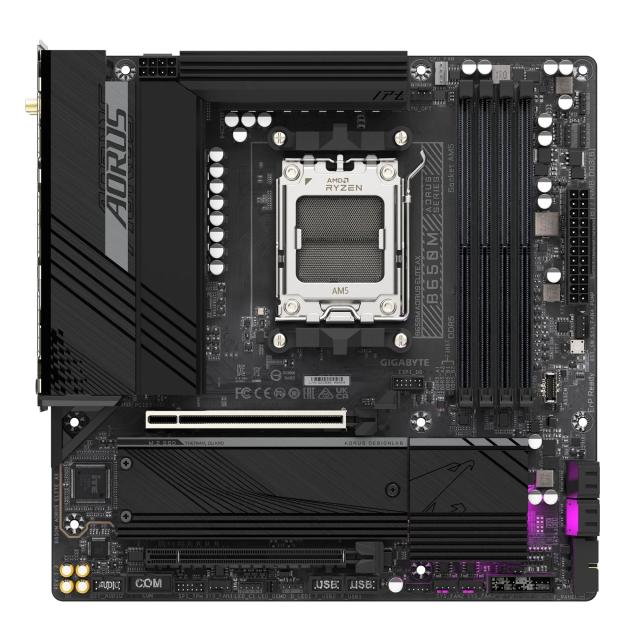 Дънна платка Gigabyte B650M AORUS ELITE AX, AM5, 4x DDR5, 2x M.2 NVMe, 4 x SATA 6Gb/s, HDMI, DP, mATX 