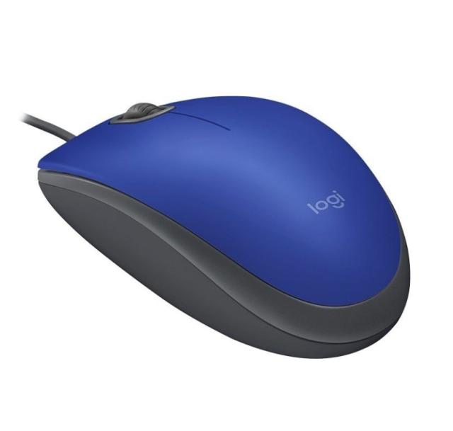 Мишка Logitech M110 Silent, оптична (1000dpi), USB, синя