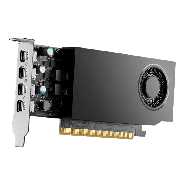Видео карта PNY VCNRTXA1000-PB, NVIDIA RTX A1000 , 8GB, 128-bit, PCIE 4.x16, 4x miniDisplayPort 1.4