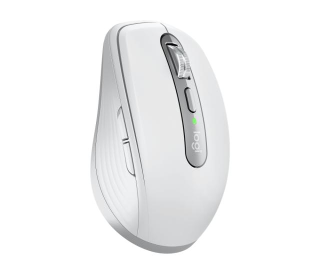 Мишка Logitech MX Anywhere 3, оптична (4000 dpi), Bluetooth/Wireless, бяло/сива