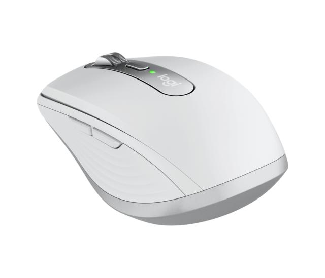 Мишка Logitech MX Anywhere 3, оптична (4000 dpi), Bluetooth/Wireless, бяло/сива