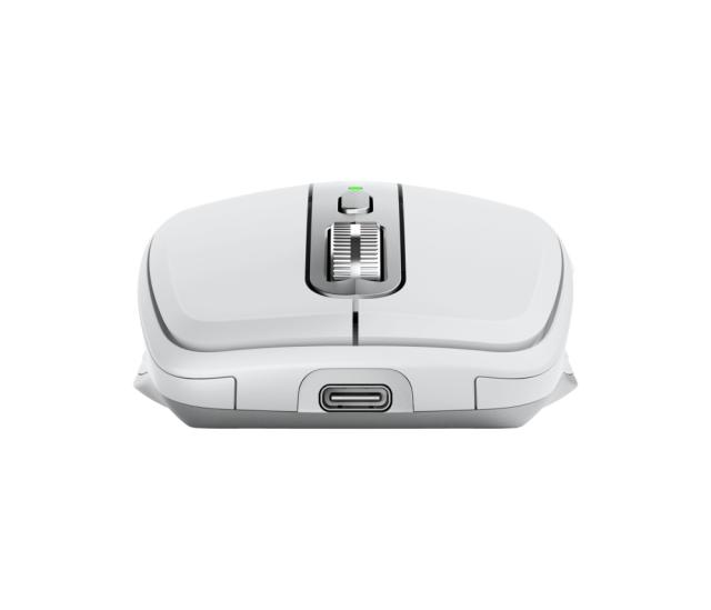Мишка Logitech MX Anywhere 3, оптична (4000 dpi), Bluetooth/Wireless, бяло/сива
