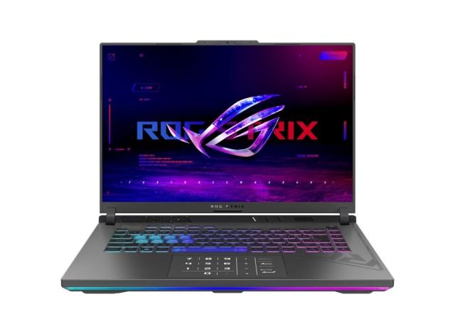 Лаптоп Asus ROG Strix G16 G614JV-N4125, Intel Core i7-13650H 14C (2.6/4.9GHz, 24M Cache) 16" (40.64cm) WQXGA IPS 240Hz Anti-Glare, NVIDIA GeForce RTX 4060 8GB, 32GB DDR5, 1TB SSD NVMe, 1x Thunderbolt 4, Free DOS