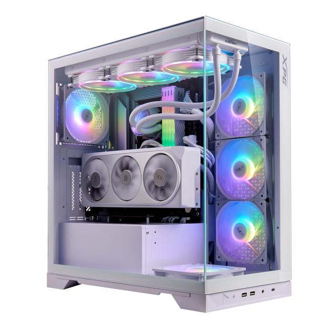 Кутия ADATA INVADER X  WHITE, Middle Tower, USB 3.2 Type-C x 1, USB 3.2 Type-A x 2, Mini-ITX, Micro-ATX, ATX