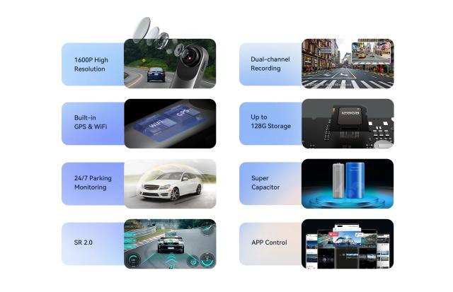 DDPAI Видеорегистратор Dash Cam Set Mola N3 PRO GPS, 2K, 5 MP, WiFi, Черен 