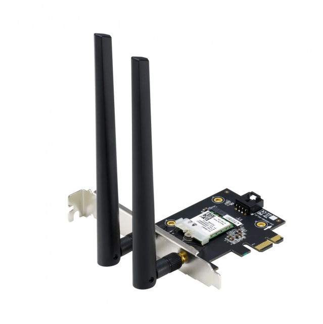 Безжична мрежова карта ASUS PCE-AX1800 WiFi 6, Bluetooth, две външни антени