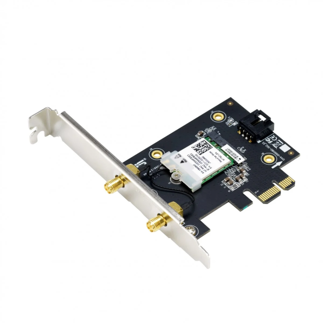 Безжична мрежова карта ASUS PCE-AX1800 WiFi 6, Bluetooth, две външни антени