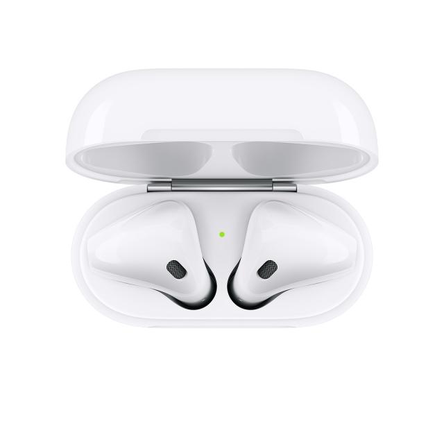 Слушалки Apple AirPods 2 с Charging Case (жичен), безжични, Bluetooth, микрофон, бели