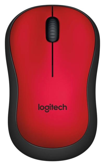 Мишка Logitech M220 Silent, оптична (1000dpi), Wireless, червена