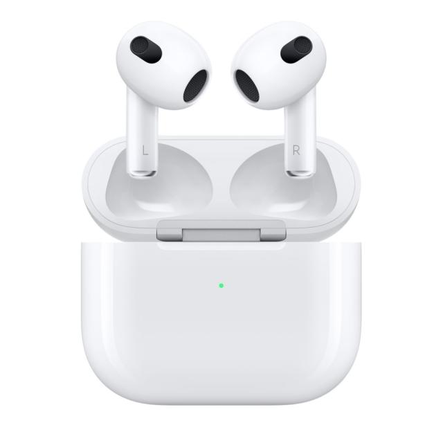 Слушалки Apple AirPods 3, безжични, микрофон, с включено безжично зарядно, Bluetooth, бели