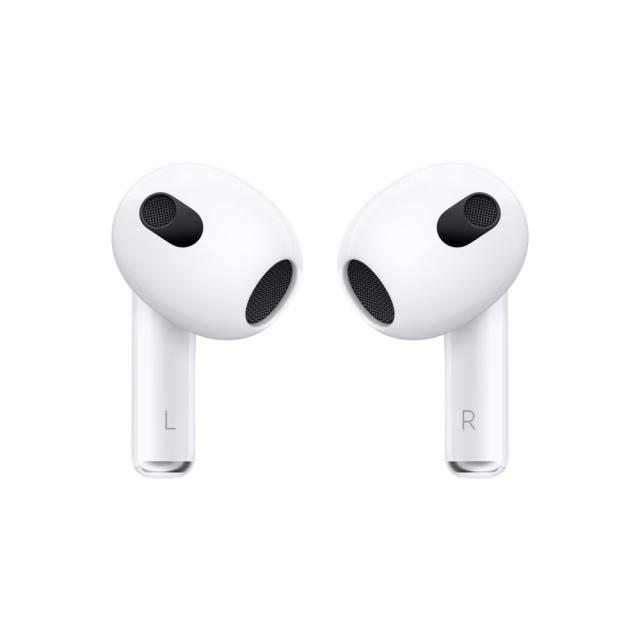 Слушалки Apple AirPods 3, безжични, микрофон, с включено безжично зарядно, Bluetooth, бели