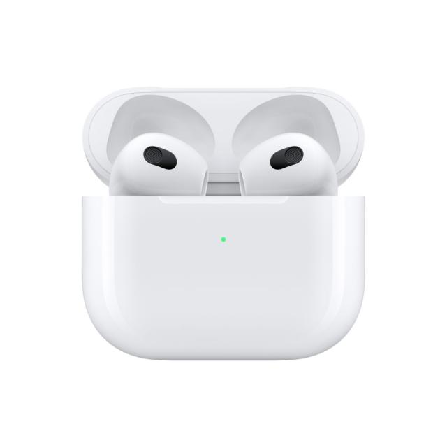 Слушалки Apple AirPods 3, безжични, микрофон, с включено безжично зарядно, Bluetooth, бели