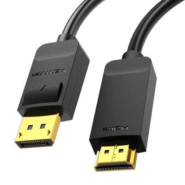 Кабел Vention Cable DisplayPort към HDMI 3.0m - 4K, Gold Plated