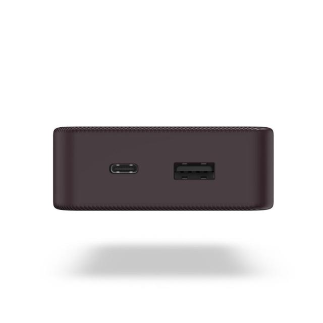 Външна батерия HAMA "Colour 20", 20 000 mAh, 2 изхода: USB-C, USB-A, тъмно червена