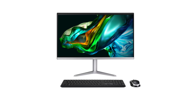 Kомпютър Acer Aspire All-In-One C24-1300, AMD Ryzen 5 7520U 4C (2.8/4.3 GHz, 4 MB Cache), 23.8" (60.45 cm) FHD, 16GB LPDDR5 , 512GB SSD, Free DOS