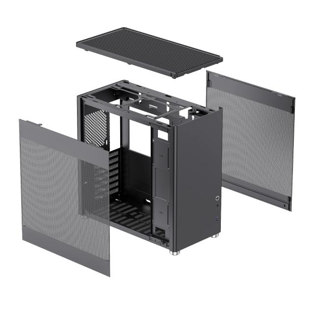 Кутия Gamemax MeshBOX Black, Middle Tower, 1 x USB 3.1 Type-C, 1 x USB 3.0, ATX/mATX/Mini-ITX