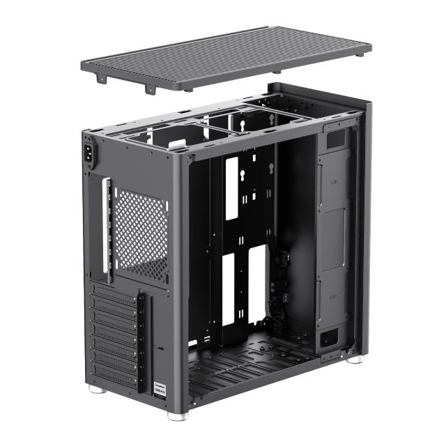 Кутия Gamemax MeshBOX Black, Middle Tower, 1 x USB 3.1 Type-C, 1 x USB 3.0, ATX/mATX/Mini-ITX