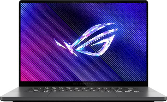 Лаптоп Asus ROG Zephyrus G16 GU605MY-QR098X, Intel Core Ultra 9 185H 16C (2.3/5.1GHz, 24MB Cache) 16" (40.64cm) WQXGA+ OLED 240Hz Glare Display, NVIDIA GF RTX 4090 16GB, 32GB LPDDR5X, 2TB SSD NVMe, 1x Thunderbolt 4, Windows 11 Pro