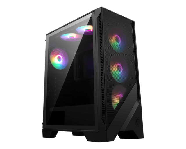 Кутия MSI MAG FORGE 120A AIRFLOW, Middle Tower, 2x USB 3.2 Gen 1 Type-A, 1x Audio/1x Mic, ATX / M-ATX / ITX