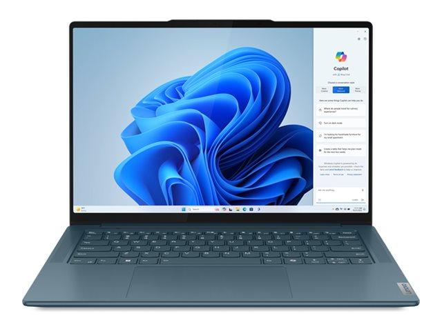 Лаптоп Lenovo Yoga Pro 7 14AHP9, AMD Ryzen 7 8845HS 8C (3.8/5.1GHz, 16MB Cache), 14.5" (36.83cm) WQXGA 90Hz IPS Anti-Glare Display, 16GB LPDDR5X, 1TB SSD NVMe, Free DOS