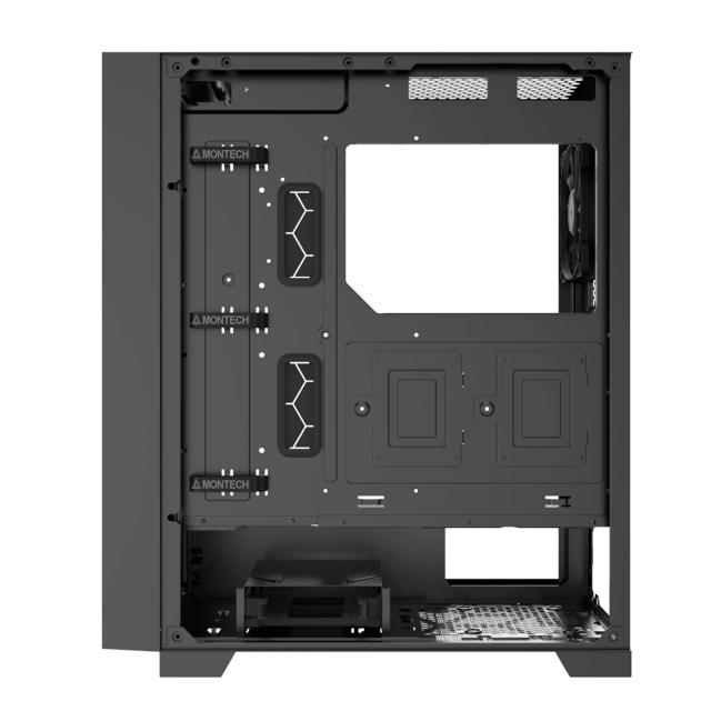 Кутия Montech AIR 100 LITE, TG, Middle Tower, 2 x USB 3.0, 1 x USB 2.0, ATX mATX Mini-ITX, Black