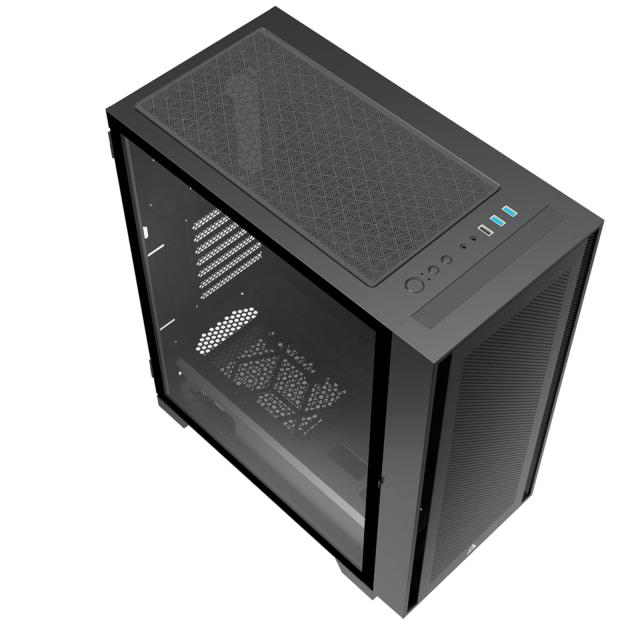 Кутия Montech AIR 100 LITE, TG, Middle Tower, 2 x USB 3.0, 1 x USB 2.0, ATX mATX Mini-ITX, Black