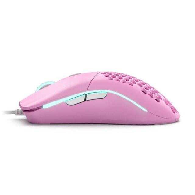 Геймърска мишка Glorious Model O Limited Edition, оптична 12 000 dpi, Pink Forge