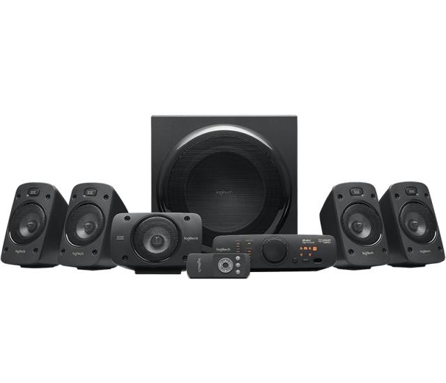 Тонколони Logitech Z906, 5.1, 500W (165W + 5x67W), 2x optical input, дистанционно, черна