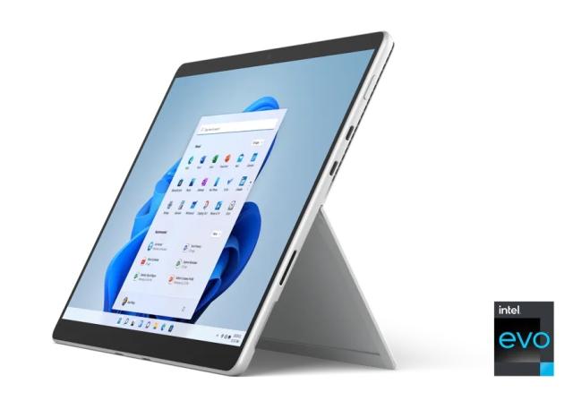 Лаптоп Microsoft Surface Pro 8, Quad-core 11th Gen Intel Core i5-1135G7 Processor, 13” (2880 x 1920) PixelSense Flow Display, Intel Iris X Graphics, 8GB RAM, 256GB SSD, Windows 11 Home, Platinum