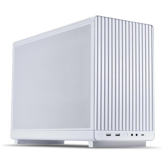 Кутия Lian-Li DAN A3 White, Micro Tower, 2x USB 3.0 TYPE-A, 1x USB 3.1 TYPE-C, 1x Mic, 1x HD Audio, mATX