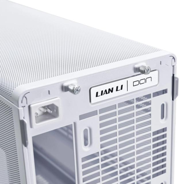 Кутия Lian-Li DAN A3 White, Micro Tower, 2x USB 3.0 TYPE-A, 1x USB 3.1 TYPE-C, 1x Mic, 1x HD Audio, mATX