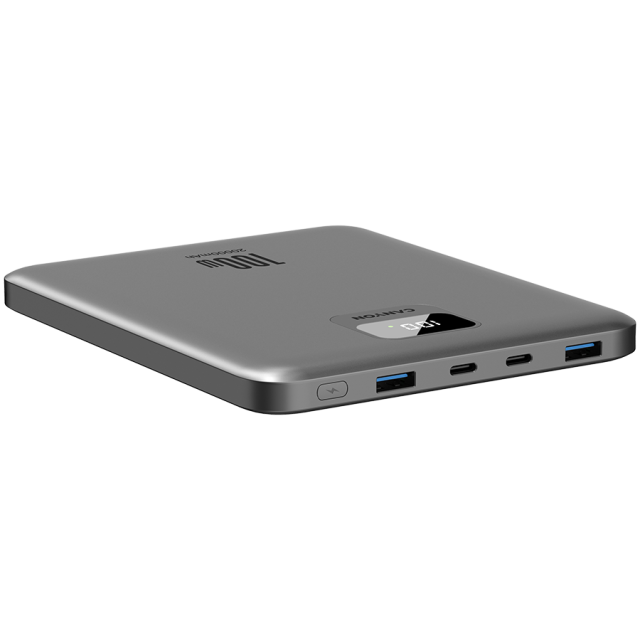 Външна батерия CANYON PB-2008 LED FLAT 20 000 mAh PD100W QC3.0 Dark Grey