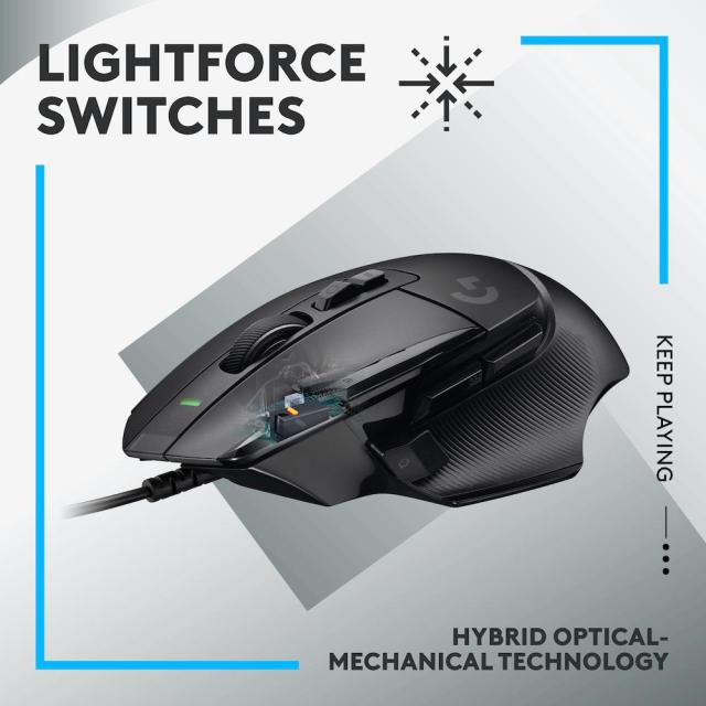 Геймърски комплект Logitech G502 X мишка жична + Подложка за Мишка G240