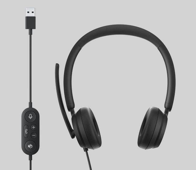 Слушалки Microsoft Modern USB Headset Black, микрофон, Черни