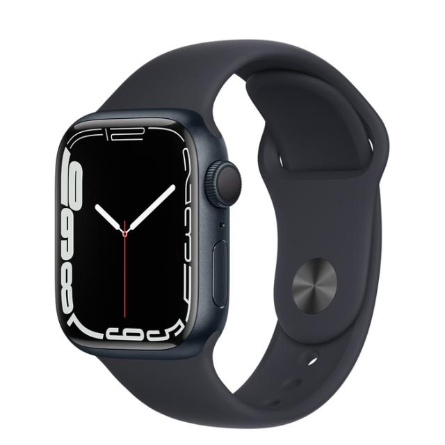 Часовник Apple Watch Series 7 GPS, 41mm Midnight Aluminium Case with Midnight Sport Band - Regular